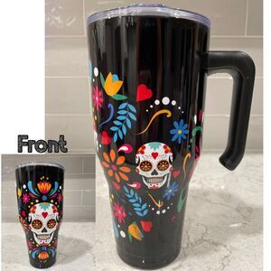 Iceware Steel Tumbler 40oz Sugar Skulls Dia De Los Muertos Halloween Day Dead